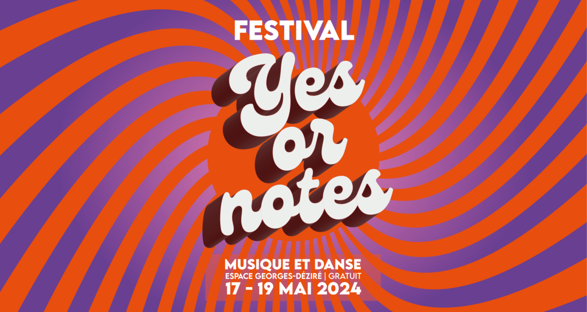 Visuel pour le festival Yes or notes aux inspirations années 70